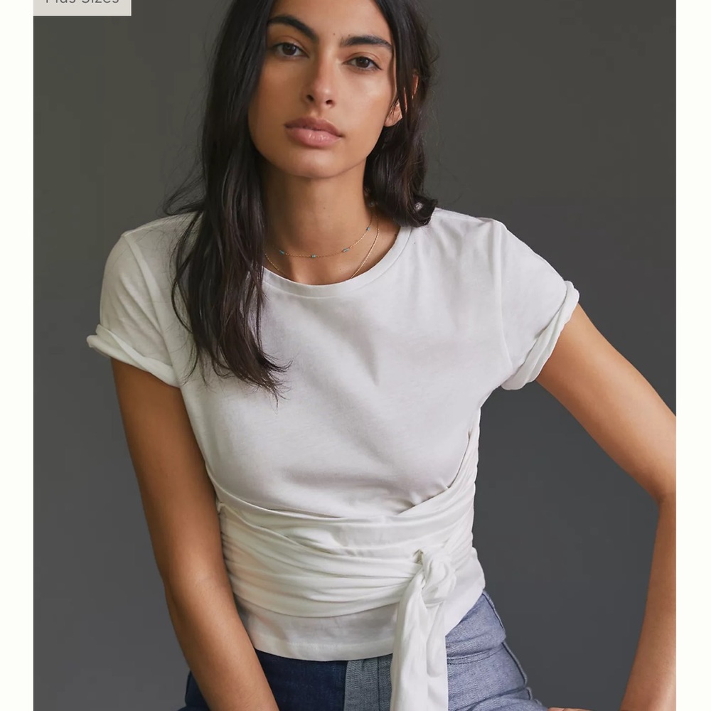NWT Anthropologie Tie-Front Top
